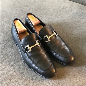 Salvatore Ferragamo Gancini Bit Leather Loafer